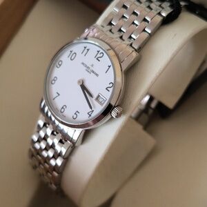 Ladies Jacques Lemans Premium Swiss Geneve   Collection White Dial/Date